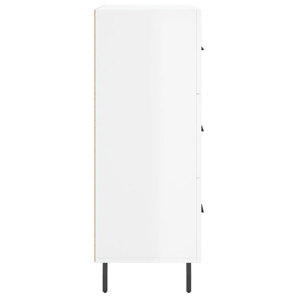 Senkki korkeakiilto valkoinen 69,5x34x90 cm tekninen puu