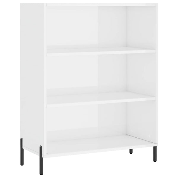 Hyllykaappi valkoinen 69,5x32,5x90 cm tekninen puu
