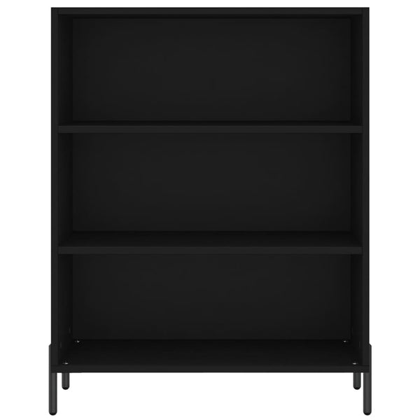 Hyllykaappi musta 69,5x32,5x90 cm tekninen puu