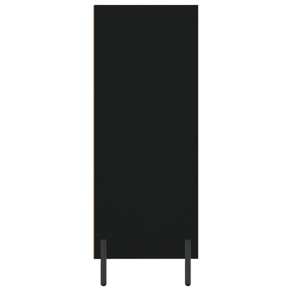 Hyllykaappi musta 69,5x32,5x90 cm tekninen puu