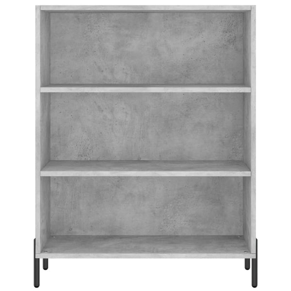 Hyllykaappi betoninharmaa 69,5x32,5x90 cm tekninen puu