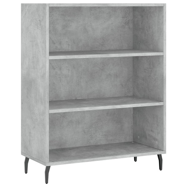 Hyllykaappi betoninharmaa 69,5x32,5x90 cm tekninen puu
