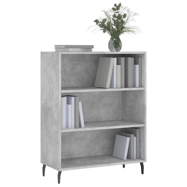 Hyllykaappi betoninharmaa 69,5x32,5x90 cm tekninen puu