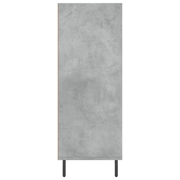 Hyllykaappi betoninharmaa 69,5x32,5x90 cm tekninen puu