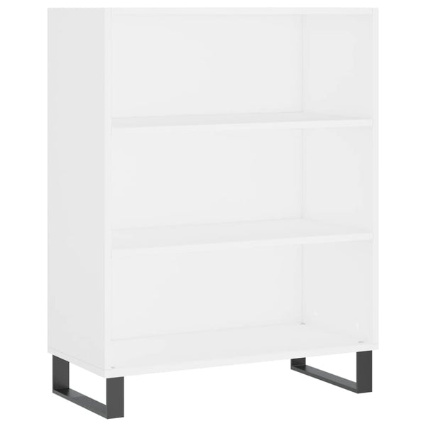Hyllykaappi valkoinen 69,5x32,5x90 cm tekninen puu
