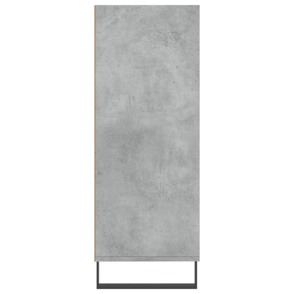 Hyllykaappi betoninharmaa 69,5x32,5x90 cm tekninen puu