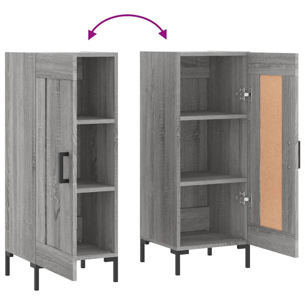 Senkki harmaa Sonoma 34,5x34x90 cm tekninen puu