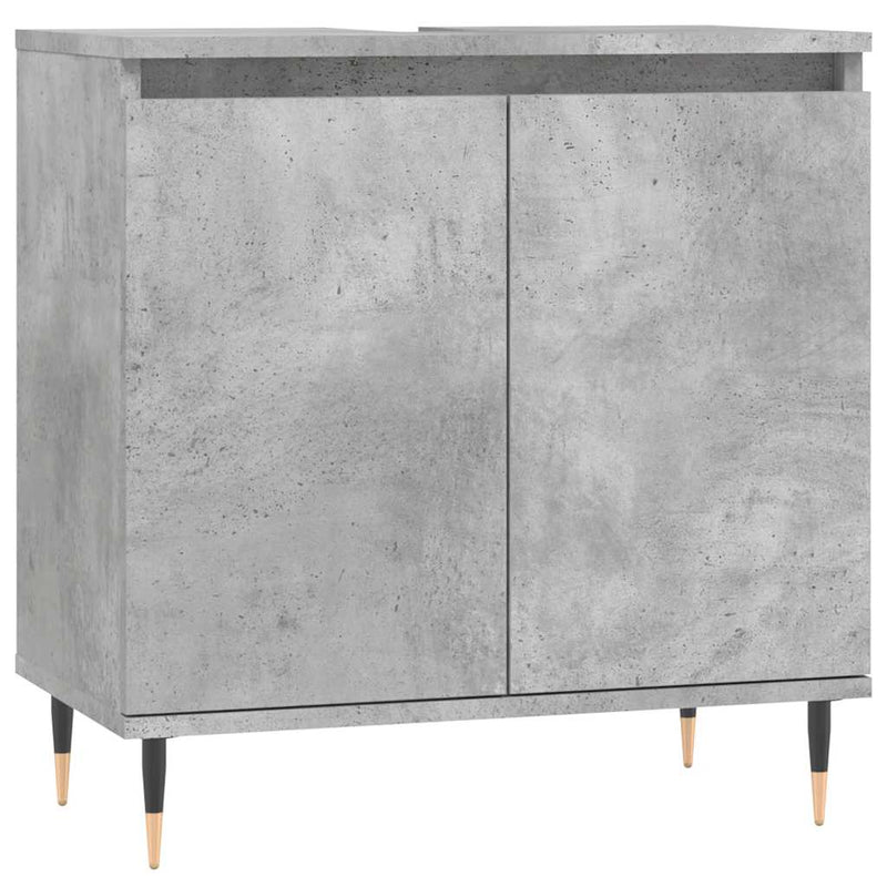 Betoninharmaa kylpyhuoneen kaappi Maftita 58x33x60cm (puinen)