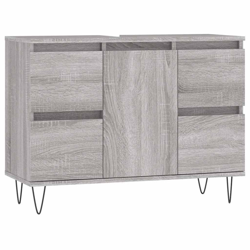 Harmaa kylpyhuoneen kaappi Merlo 80x33x60cm (puinen)
