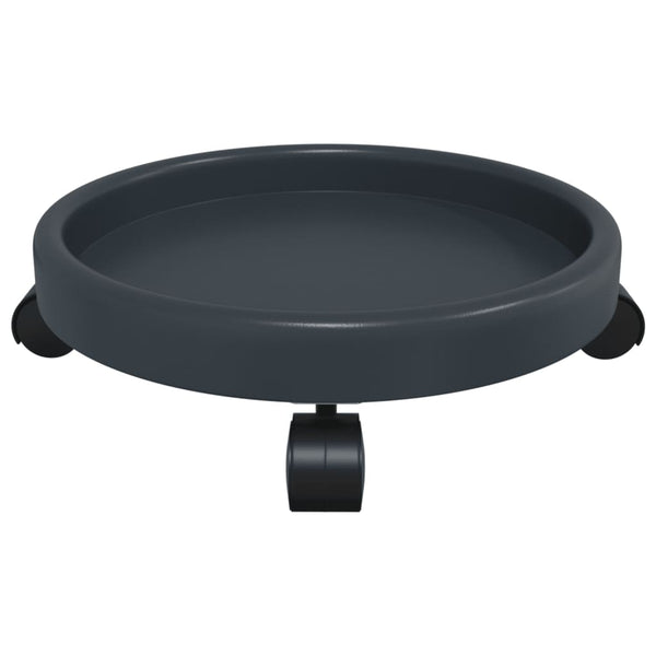 Kasvirullakot pyörillä 2 kpl harmaa halkaisija 34 cm 35 kg