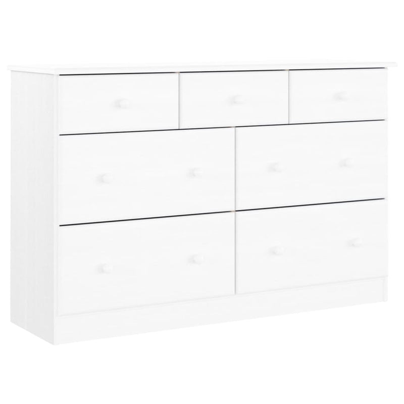 Valkoinen lipasto Venel 112x35x73cm (mänty)