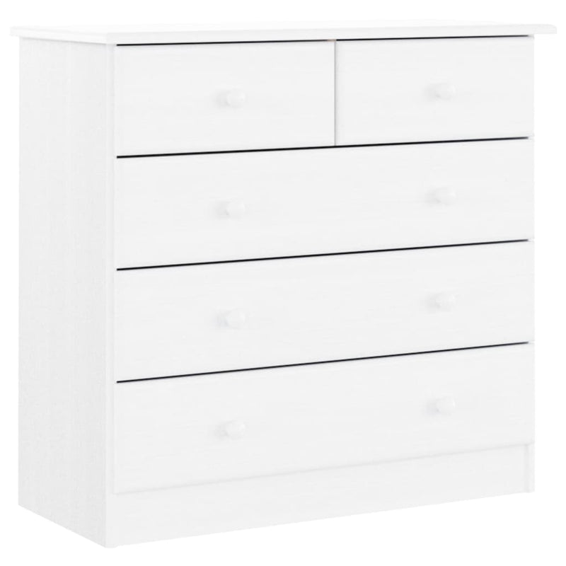 Valkoinen lipasto alta Margaluta 77x35x73cm (mänty)