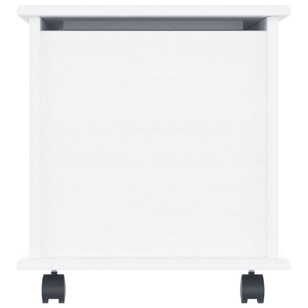 Säilytysarkku pyörillä ALTA valkoinen 73x39,5x44 cm täysi mänty