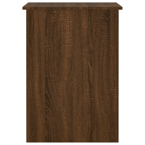 Työpöytä ruskea tammi 100x55x75 cm tekninen puu