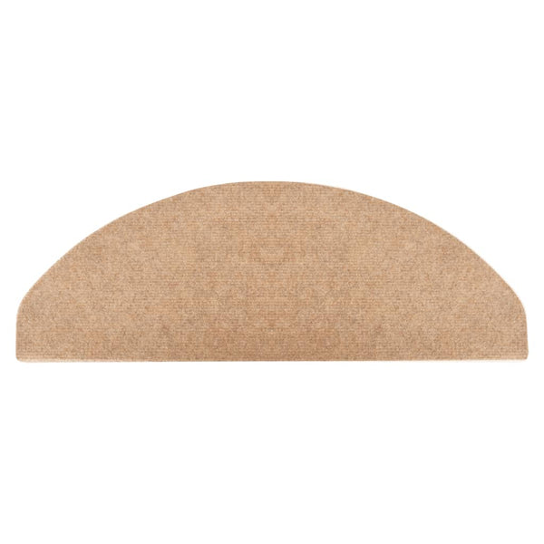 Itsekiinnittyvät porrasmatot 10 kpl beige 65x22,5x3,5 cm