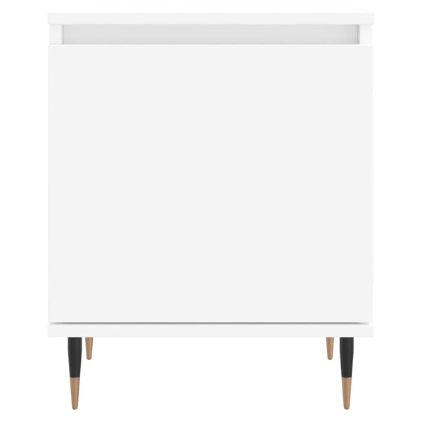 Yöpöydät 2 kpl valkoinen 40x30x50 cm tekninen puu