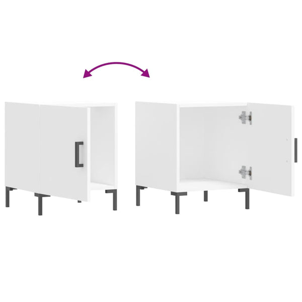 Yöpöytä valkoinen 40x40x50 cm tekninen puu
