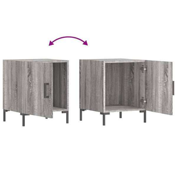 Yöpöytä harmaa Sonoma 40x40x50 cm tekninen puu