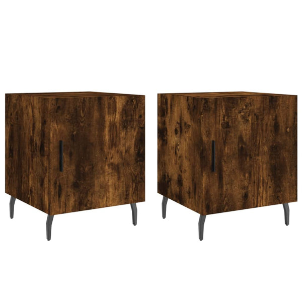 Yöpöydät 2 kpl savutammi 40x40x50 cm tekninen puu