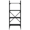 Kirjahylly 4 kerrosta musta 56x31,5x138,5 cm tekninen puu