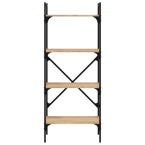 Kirjahylly 4 kerrosta Sonoma-tammi 56x31,5x138,5cm tekninen puu