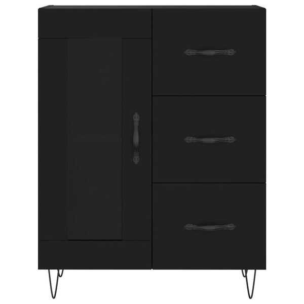 Kaappi musta 69,5x34x180 cm tekninen puu