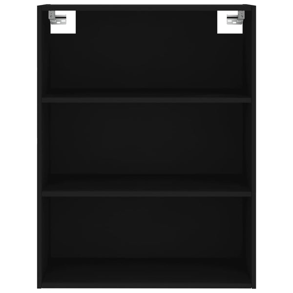 Kaappi musta 69,5x32,5x180 cm tekninen puu