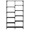 Kirjahylly musta 100x32x170 cm tekninen puu ja rauta