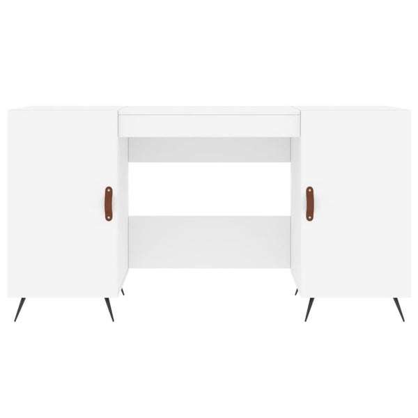 Työpöytä valkoinen 140x50x75 cm tekninen puu