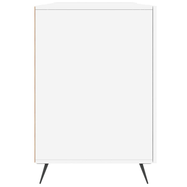 Työpöytä korkeakiilto valkoinen 140x50x75 cm tekninen puu