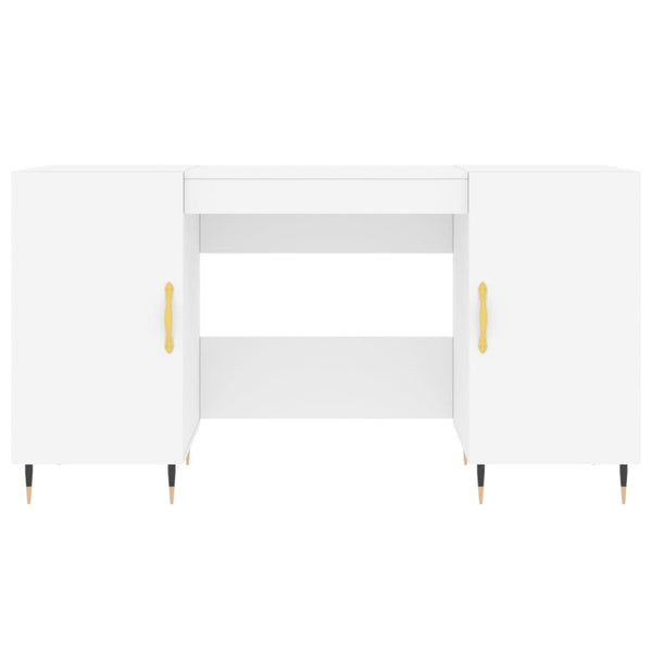 Työpöytä valkoinen 140x50x75 cm tekninen puu