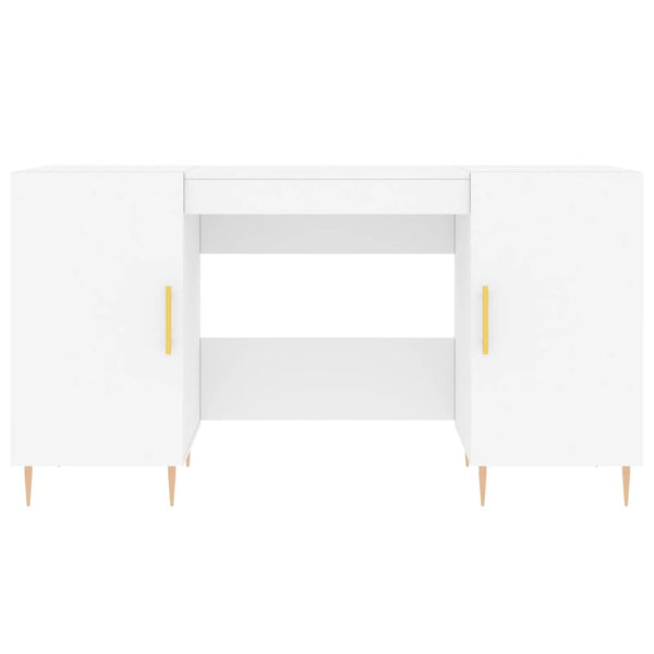 Työpöytä valkoinen 140x50x75 cm tekninen puu