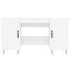 Työpöytä valkoinen 140x50x75 cm tekninen puu