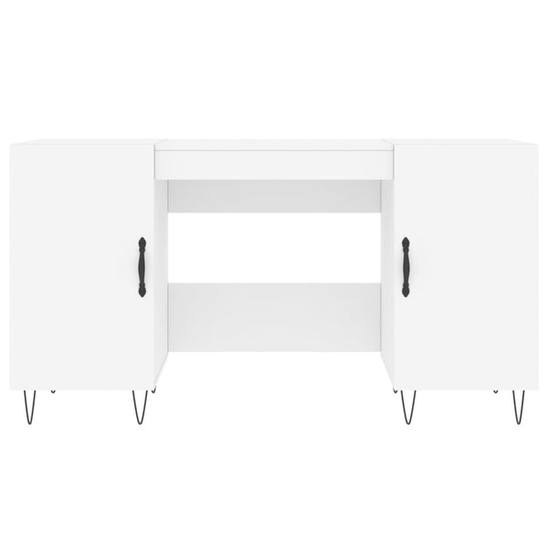 Työpöytä valkoinen 140x50x75 cm tekninen puu