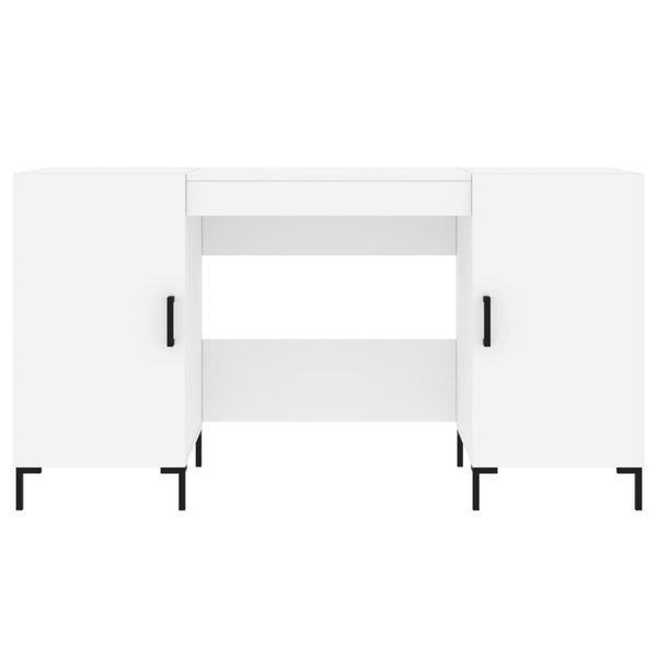 Työpöytä valkoinen 140x50x75 cm tekninen puu