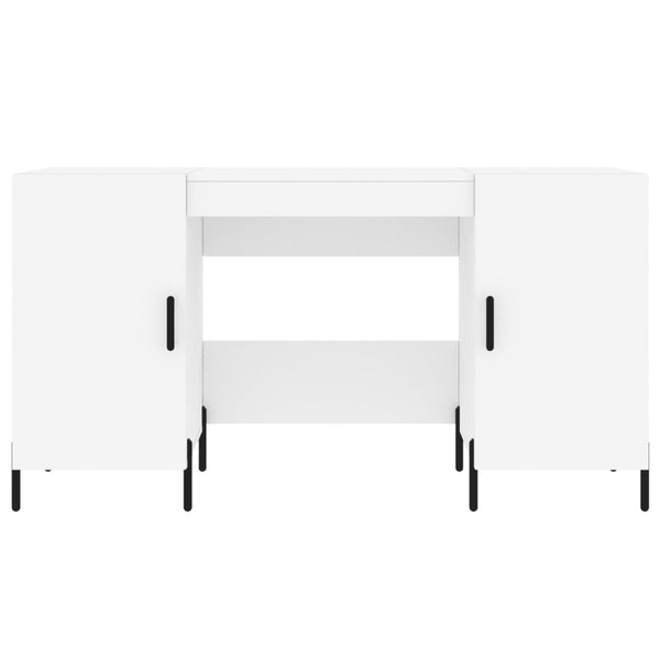 Työpöytä valkoinen 140x50x75 cm tekninen puu