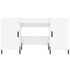 Työpöytä korkeakiilto valkoinen 140x50x75 cm tekninen puu