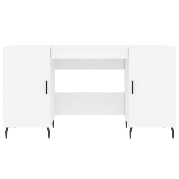 Työpöytä valkoinen 140x50x75 cm tekninen puu