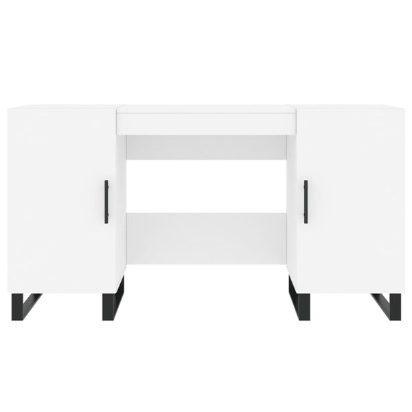 Työpöytä valkoinen 140x50x75 cm tekninen puu
