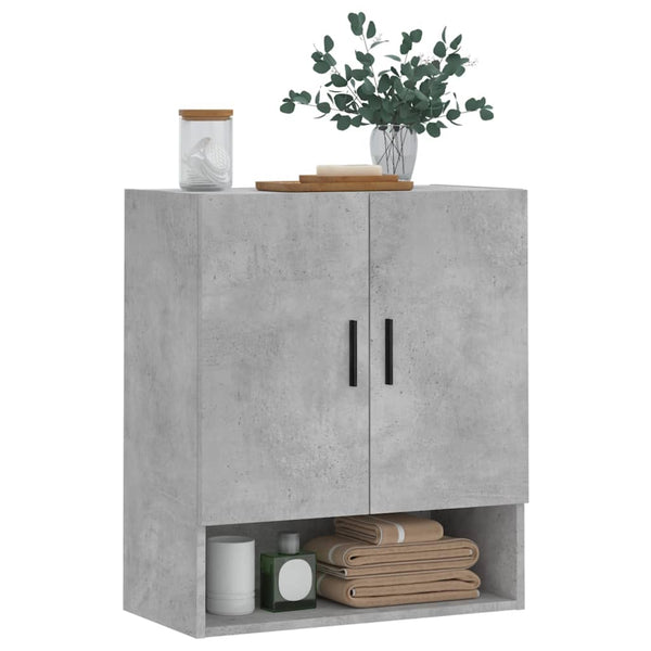 Seinäkaappi betoninharmaa 60x31x70 cm tekninen puu