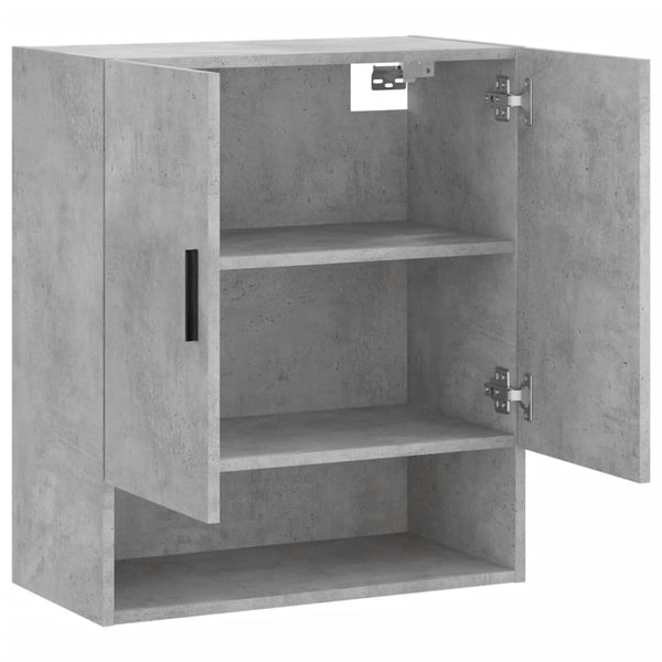 Seinäkaappi betoninharmaa 60x31x70 cm tekninen puu