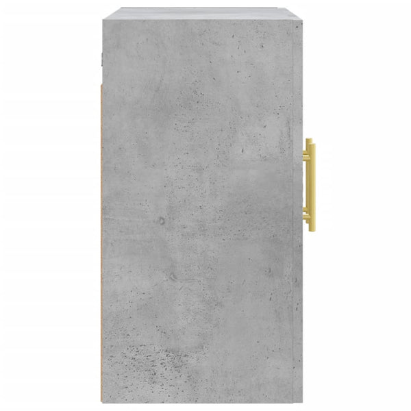 Seinäkaappi betoninharmaa 60x31x60 cm tekninen puu