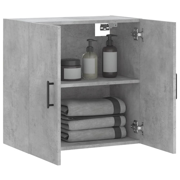 Seinäkaappi betoninharmaa 60x31x60 cm tekninen puu