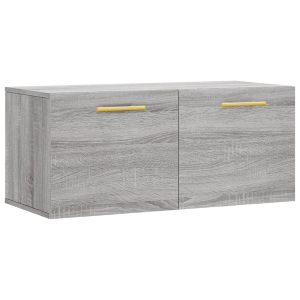 Seinäkaappi harmaa Sonoma 80x36,5x35 cm tekninen puu