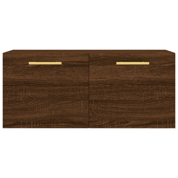 Seinäkaappi ruskea tammi 80x36,5x35 cm tekninen puu
