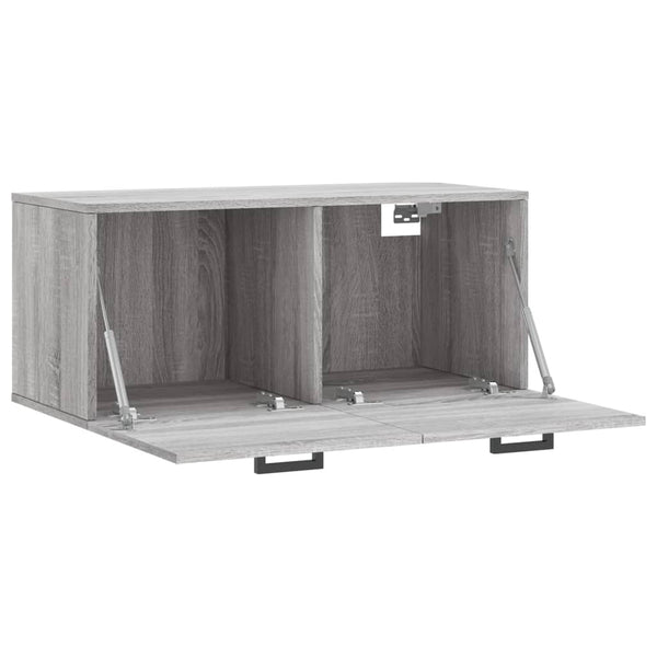 Seinäkaappi harmaa Sonoma 80x36,5x35 cm tekninen puu