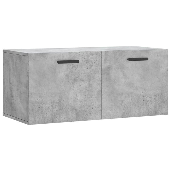 Seinäkaappi betoninharmaa 80x36,5x35 cm tekninen puu