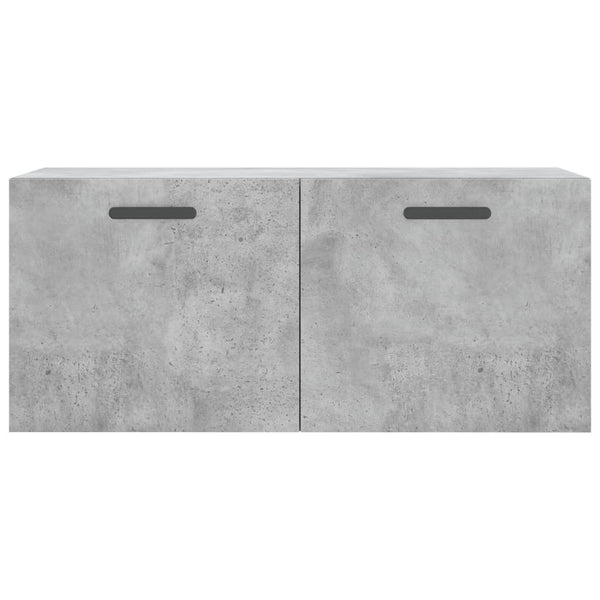 Seinäkaappi betoninharmaa 80x36,5x35 cm tekninen puu