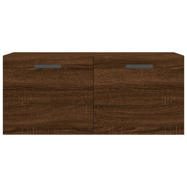 Seinäkaappi ruskea tammi 80x36,5x35 cm tekninen puu