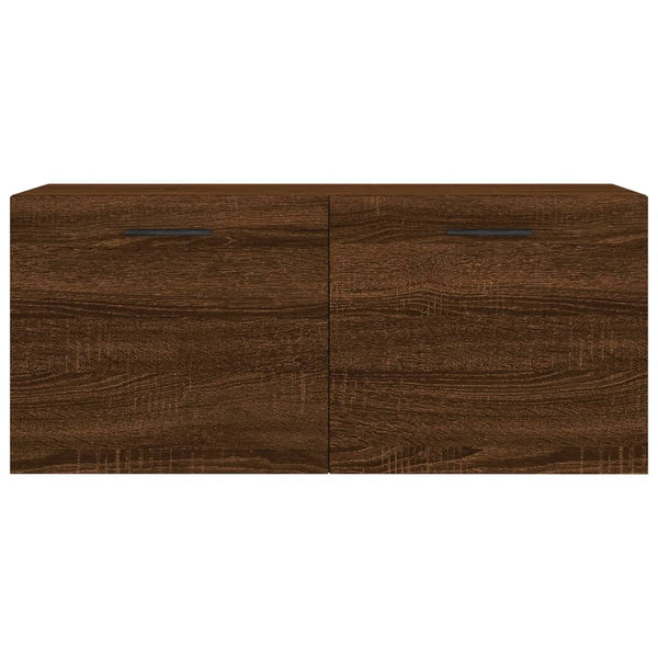 Seinäkaappi ruskea tammi 80x36,5x35 cm tekninen puu
